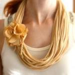 Gorgeous recycled T-shirt necklace ..