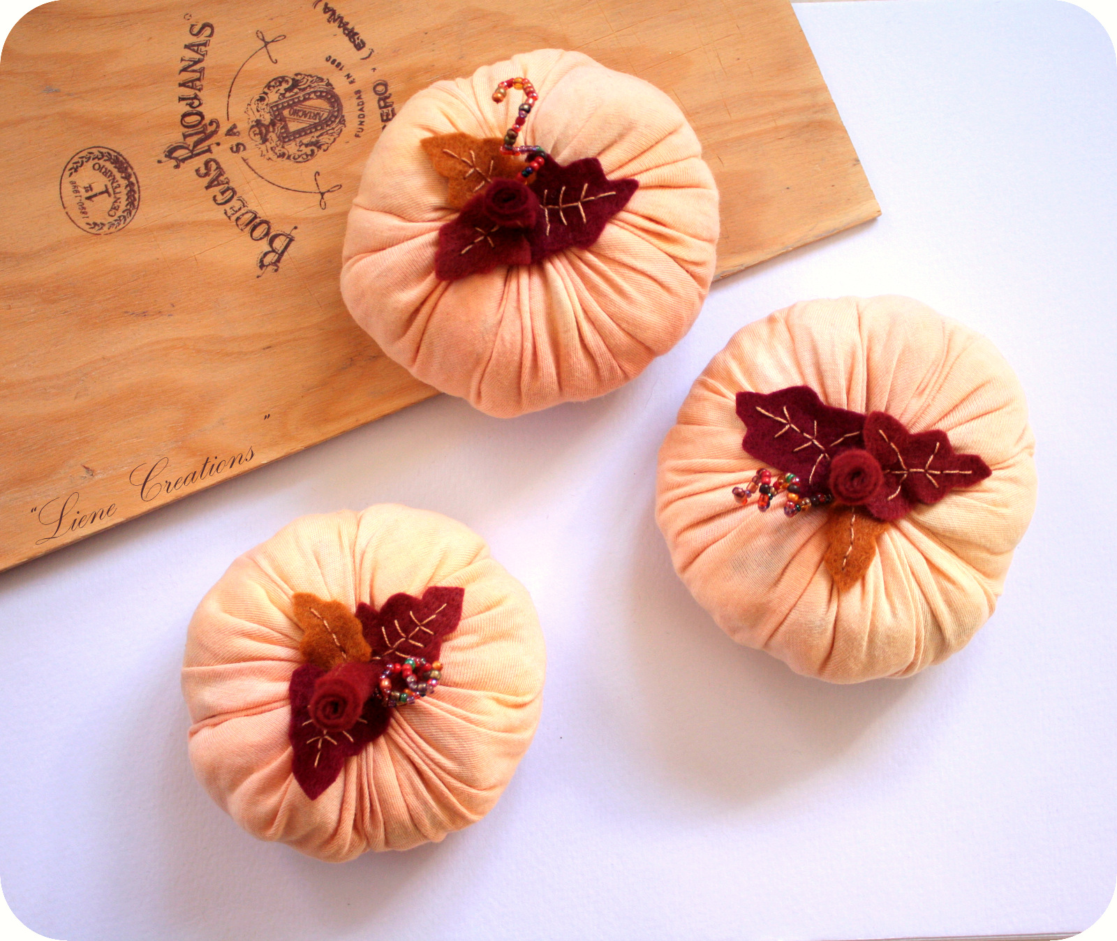 Decorative Fabric Pumpkins: Fall, Autumn, Halloween On Luulla